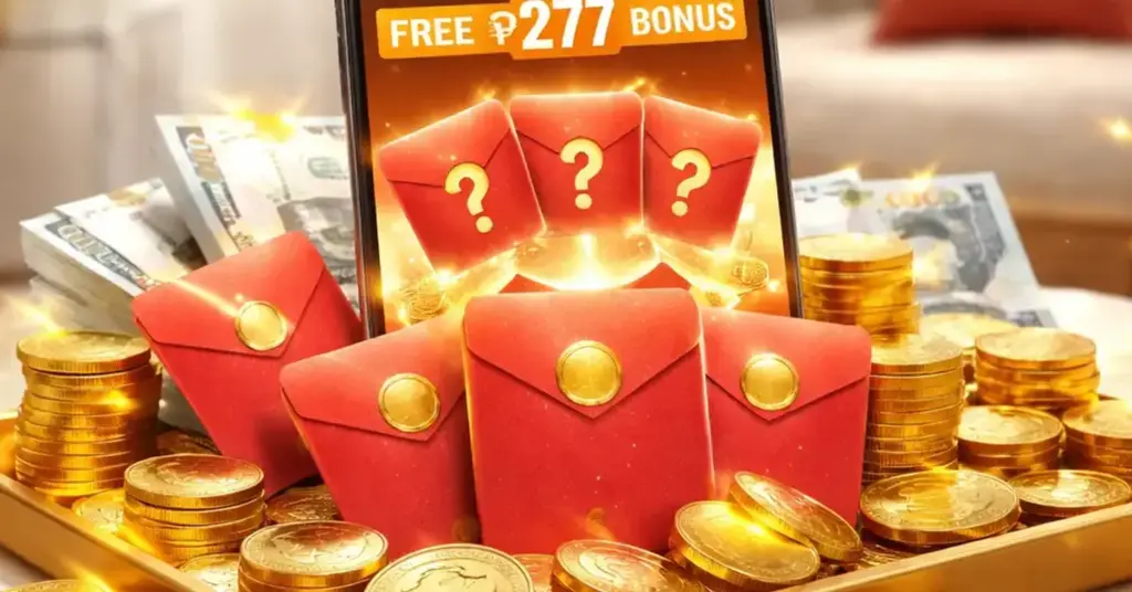 P222 free ₱277 bonus X5 Mystery Red Envelope, P222 bonus, ₱277 valid bonus, mystery red envelope